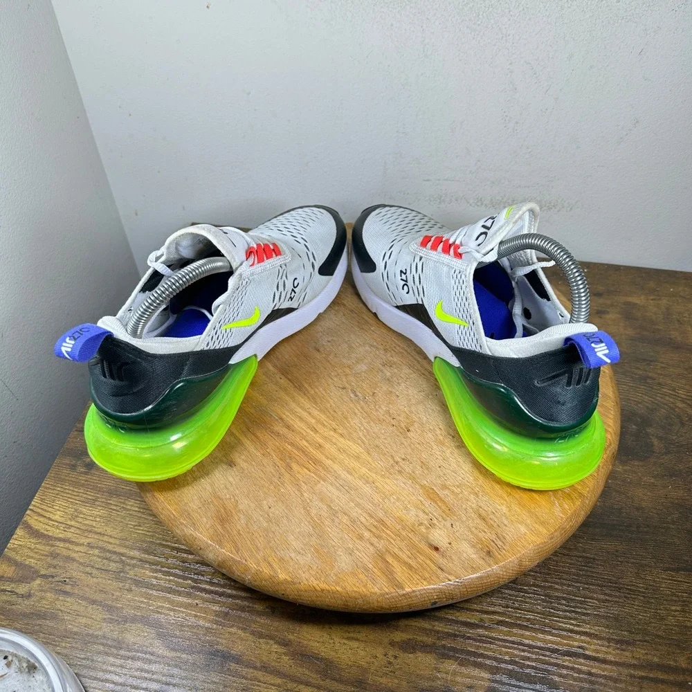Nike Air Max 270 Womens White Black Volt Red AH6789-116 Sneakers Size 9